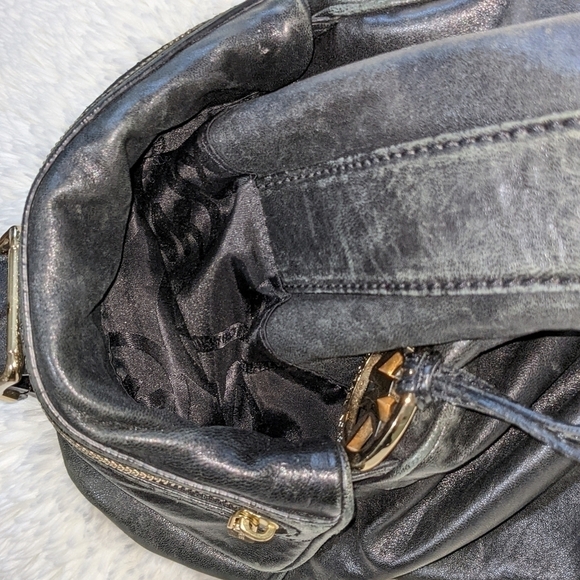 Michael Kors Black Soft Leather Satchel Shoulder Bag - Picture 8 of 16